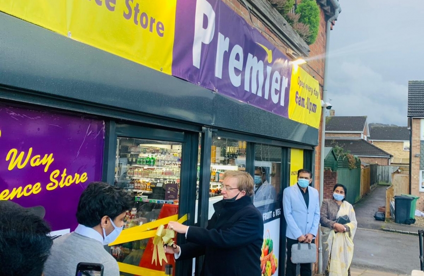 John cutting the ribbon