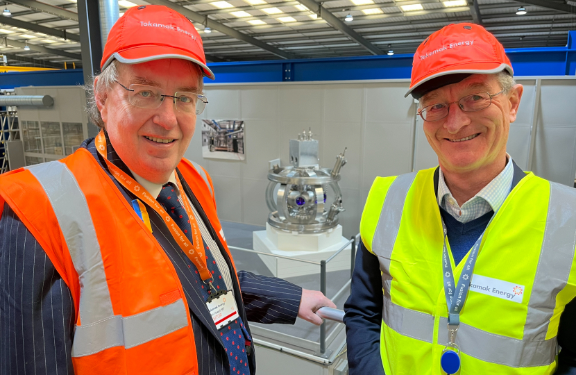 JH with David Kingham at Tokamak Energy