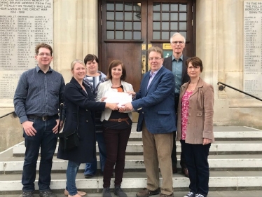 John receiving petition in Henley