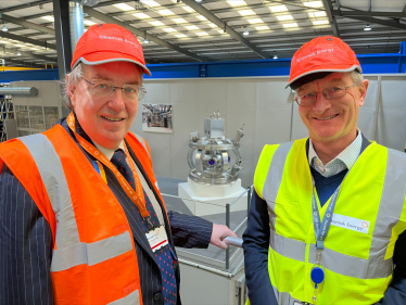 JH with David Kingham at Tokamak Energy